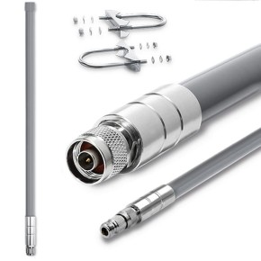 Qoltec Antena LoRa | 12dBi | dookólna | zewnętrzna | włókno szklane |   868 MHz | 1.5m