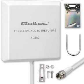Qoltec Antena 4G 5G LTE | 9dBi | kierunkowa | zewnętrzna | SMA |        wodoodporna | 3m