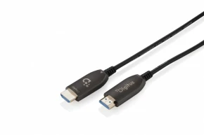 Digitus Kabel połączeniowy hybrydowy HDMI AOC | HDMI-A męski-męski | HDMI 2.1 | UHD-2 8K@60Hz | 48Gbps |HDR, eARC, HDCP 2.2, CEC | 50m