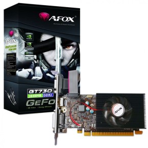 AFOX GeForce GT730 1GB DDR3 64Bit DVI HDMI VGA LP Fan V1 Karta graficzna 