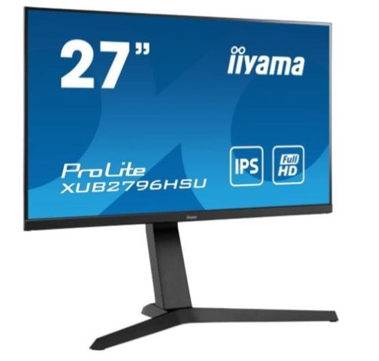 IIYAMA Monitor 27 cali XUB2796QSU-B1,IPS,QHD,IPS,1ms,HDMI,DP,FreeSync,USB