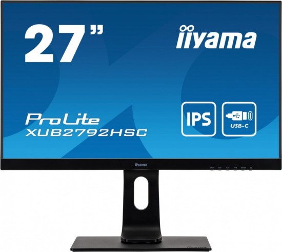 IIYAMA Monitor 27 cali XUB2792HSC-B1, IPS, FHD, USB-C, HDMI, DP, USB 3.0. SLIM 2x2W