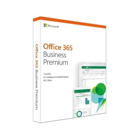 Office 365 Business Premium Sub 1YR (5 stan.; 12 miesięcy; Wersja cyfrowa; Komercyjna; Eurozone); nowa nazwa Microsoft 365 Business Standard