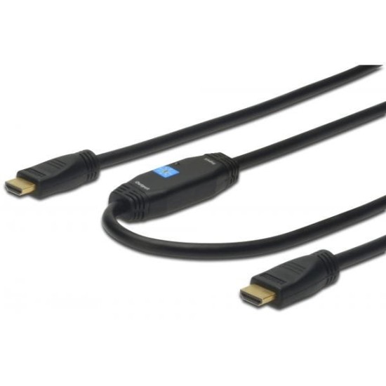 Digitus Kabel połączeniowy HDMI HighSpeed z Ethernetem ze wzmacniaczem 4K 30Hz UHD HDMI A/A M/M 15m