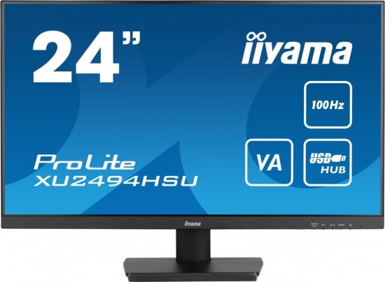IIYAMA Monitor  23.8 cala XU2494HSU-B6 VA,FHD,HDMI,DP,100Hz,USBx2,SLIM