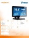 IIYAMA Monitor 16 cali T1633MC-B1 pojemnościowy 10pkt,IP54,TN,USBx2,DP,HDMI,VGA