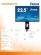IIYAMA Monitor 22.5 XUB2395WSU-B1 IPS,PIVOT,1920x1200,DP,HDMI