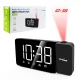 GreenBlue Radiobudzik cyfrowy LED GB172 radio FM, alarm, zegar 12/24, zasilanie USB 5V DC, CR2032