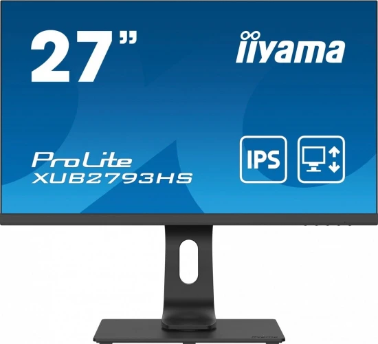 IIYAMA Monitor  27 cali XUB2793HS-B4 IPS, FHD, HDMI, DP, VGA, 2x2W, HAS, 300cd/m2