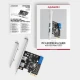 AXAGON PCEU-232RS Kontroler PCIe 2+2x port USB 3.2 GEN 1, UASP, SP &amp; LP 15-pin SATA zasilacz