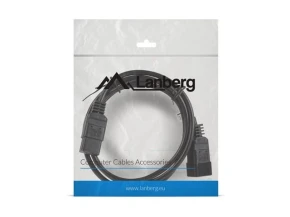 Lanberg Przedłużacz kabla zasilającego IEC 320 C19 - C20 VDE 1.8M VDE    czarny