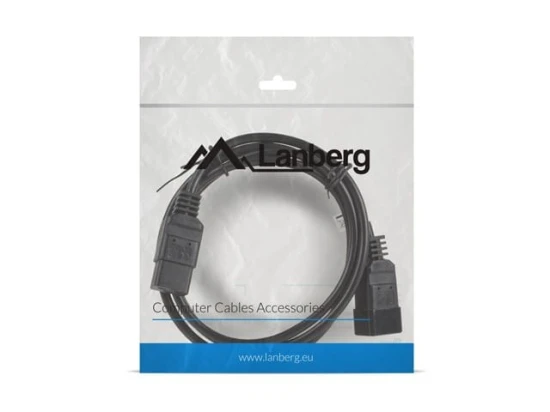 Lanberg Przedłużacz kabla zasilającego IEC 320 C19 - C20 VDE 1.8M VDE    czarny