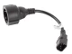 Lanberg Przedłużacz kabla zasilającego IEC 320 C14 - Schuko 20cm czarny