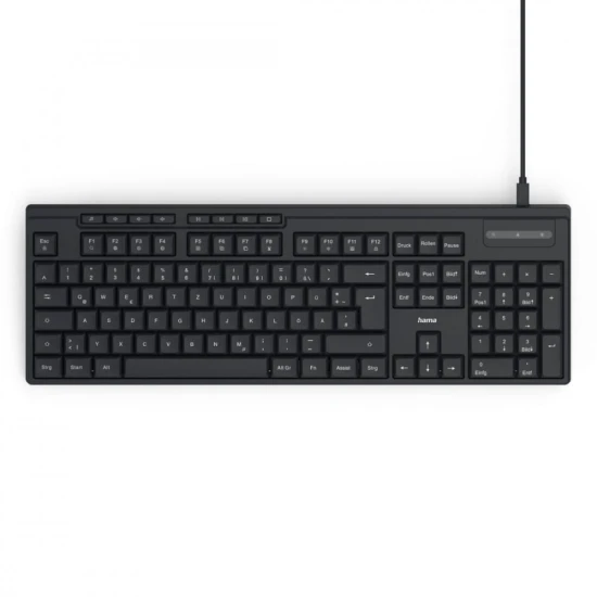 Hama Klawiatura CK-200 przewodowa Czarna