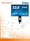 IIYAMA Monitor 22.5 XUB2395WSU-B1 IPS,PIVOT,1920x1200,DP,HDMI