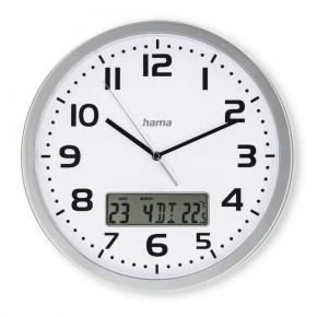 Hama Zegar ścienny DCF Moorea 30cm Srebrny