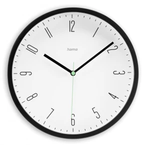 Hama Zegar ścienny Capri 25 cm Czarny