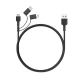 AUKEY CB-BAL5 3w1 nylonowy kabel Quick Charge micro USB | USB C | Lightning | 1.2m