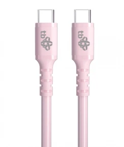 TB Kabel USB C - USB C 60W żelowy 1m różowy