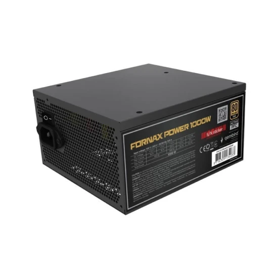 Gembird Zasilacz komputerowy Fornax Power 1000W aktywny PFC wentylator 12 cm 80+Gold