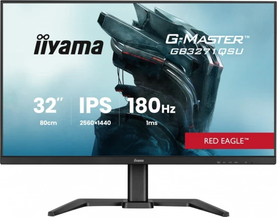 IIYAMA Monitor 31.5 cala  GB3271QSU-B2 1ms,IPS,180Hz,2x HDMI,DP,400cd,FreeSync QHD,2x USB(3.2),2x USB-C,2x 4.5W,HAS-150mm