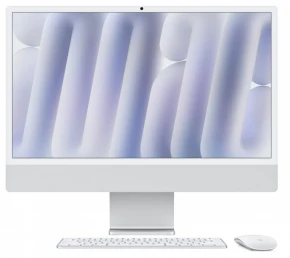 Apple iMac 24 cale: M4 10/10, 24GB, 512GB SSD - Srebrny