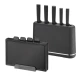 Feel-Maestro Zestaw noży + desek na podstawce MR-1412-BLACK