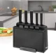Feel-Maestro Zestaw noży + desek na podstawce MR-1412-BLACK