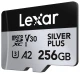 Lexar Karta pamięci microSD 256GB C10 A2 U3 V30 205/150MB/s Silver Plus