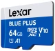 Lexar Karta pamięci microSD 64GB C10 A1 U3 V10 100MB/s Blue Plus