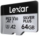 Lexar Karta pamięci microSD 64GB C10 A2 U3 V30 205/100MB/s Silver Plus