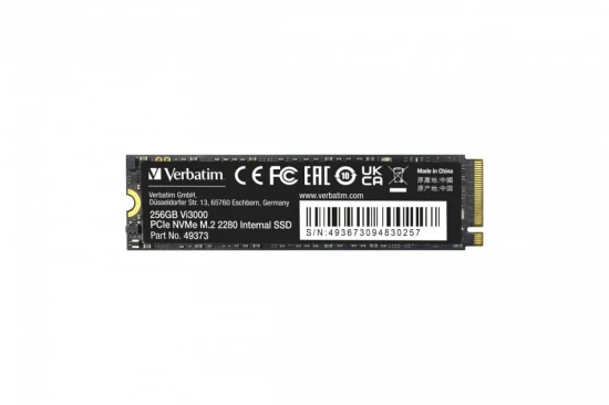 Verbatim Dysk Vi3000 PCIe NVM M.2 SSD 256 GB 3100/1300MB/s