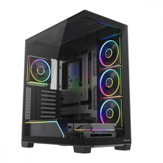 MODECOM Obudowa PC VOLCANO STELLAR PLUS ARGB MIDI 5F Czarna