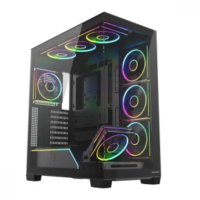 MODECOM Obudowa PC VOLCANO STELLAR PLUS ARGB MIDI 8F Czarna