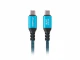 Lanberg Kabel USB-C M/M USB4 0,5m 240W 8K 60HZ czarno-niebieski