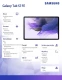 Samsung Tablet Galaxy Tab S7 FE 12,4 T736 5G 6/128GB Czarny