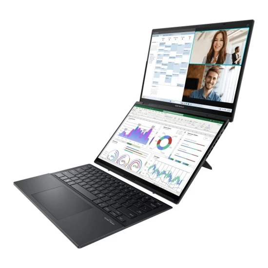 ASUS Zenbook Duo UX8406CA-QL121W Ultra 7 255H 2x14.0"OLED FHD Touch 60Hz 400nits 32GB LPDDR5X SSD1TB Glossy Intel Arc Graphics WLAN+BT Cam1080p 75WHrs
