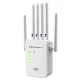 Qoltec Wzmacniacz sygnału WiFi | Repeater | Access Point | 300Mb/s | 6  anten | 2xRJ45