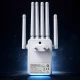 Qoltec Wzmacniacz sygnału WiFi | Repeater | Access Point | 300Mb/s | 6  anten | 2xRJ45