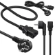 Qoltec Kabel zasilający | wtyczka kątowa SCHUKO CEE 7/7 (E/F) | IEC C13 | 3x0.5mm2 | czysta miedź | 1.5m