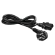 Qoltec Kabel zasilający | wtyczka kątowa SCHUKO CEE 7/7 (E/F) | IEC C13 | 3x0.75mm2 | Czysta miedź Cu | 2m