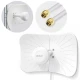 Qoltec Antena paraboliczna 4G 5G LTE | 2x19dBi | kierunkowa | zewnętrzna| 1710-2700 MHz | 3300-4200 MHz | N Female | wodoodporna | 5m