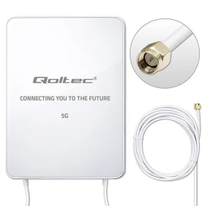 Qoltec Antena 5G LTE | 16dBi | kierunkowa | zewnętrzna | SMA | 3300-3800MHz | wodoodporna | 3m