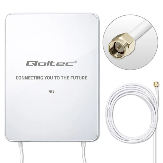 Qoltec Antena 5G LTE | 16dBi | kierunkowa | zewnętrzna | SMA | 3300-3800MHz | wodoodporna | 3m