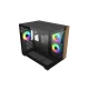 Cooler Master Obudowa Elite 481 Wood 270° Seamless Glass mATX