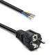 Qoltec Kabel zasilający SCHUKO CEE 7/7 (E/F) | miedź Cu | odizolowany lutowany | 3x1.0mm2 | 1.8m