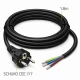 Qoltec Kabel zasilający SCHUKO CEE 7/7 (E/F) | miedź Cu | odizolowany lutowany | 3x1.0mm2 | 1.8m