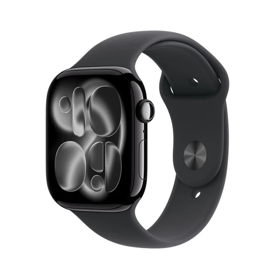 Apple Watch Series 11 OLED 46 mm Cyfrowy 416 x 496 px Ekran dotykowy Czarny Wi-Fi GPS