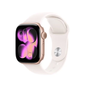 Smartwatch Apple Watch 11 OLED 42mm Wi-Fi GPS MEU04ET/A Różowe złoto