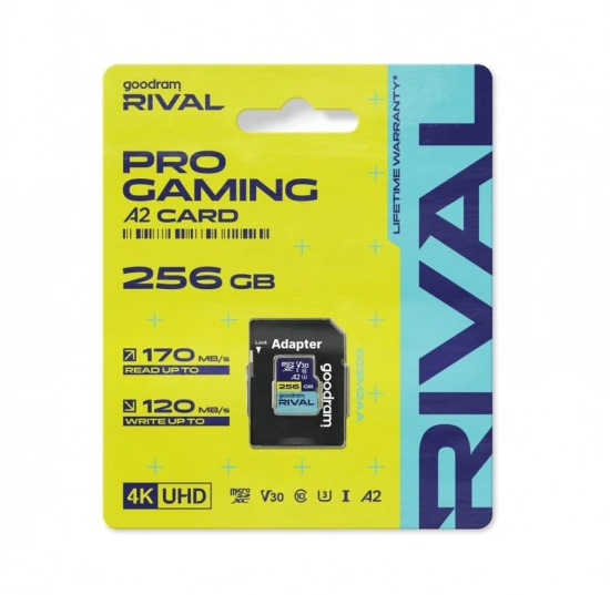 GOODRAM Karta pamięci microSD 256GB Rival UHS-I V30 U3 C10 A2 170/120MBs